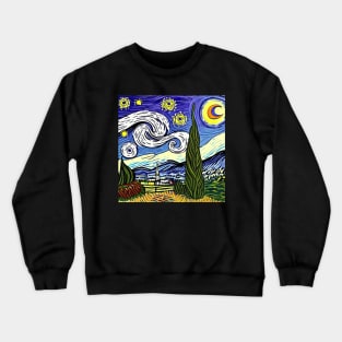 Starry Night Style Crewneck Sweatshirt